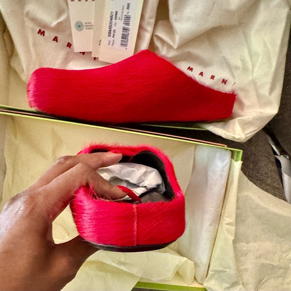 Marni Women's Bright Red Loafers